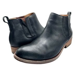 Kork-Ease | Women | Velma Black Leather Slip-On Ankle Booties | Size 6.5 M